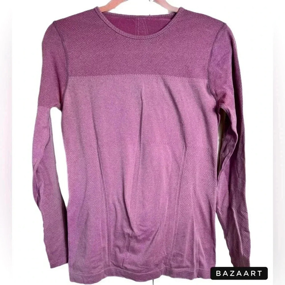 Fabletics long sleeve fitted shirt, purple,  S-M, purple Gym, Runner, Yoga - Picture 1 of 8